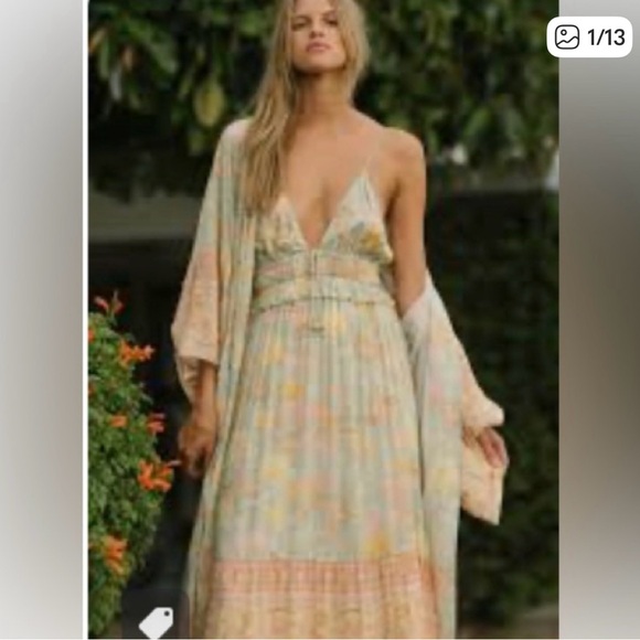 Spell Women's Bohemian Floral Jacket - Mint and Pastel Yellow - Picture 10 of 11